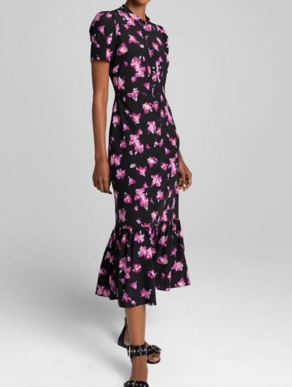 A.L.C. Silk Floral Button Down Dress